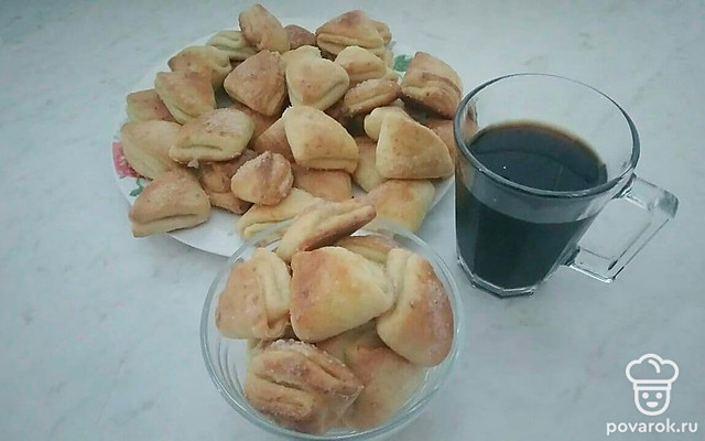 Нежное творожное печенье с хрустящей сахарной корочкой — Рецепт с фото
