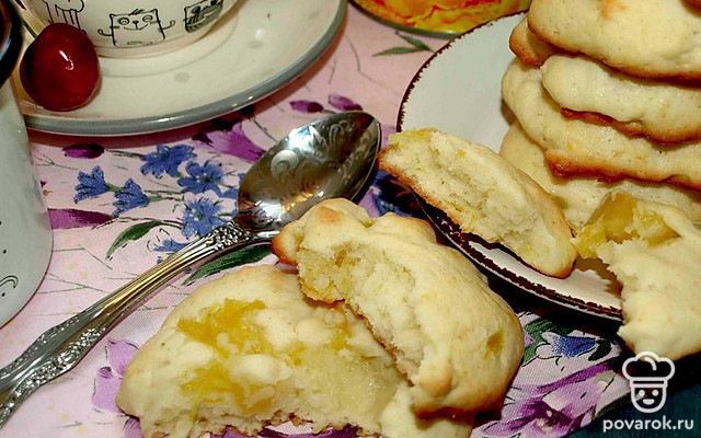 Печенье с консервированными ананасами — Рецепт с фото