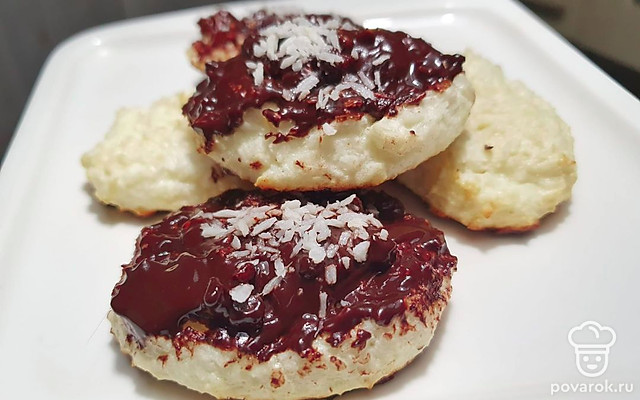 Кокосовое печенье с шоколадом — Рецепт с фото