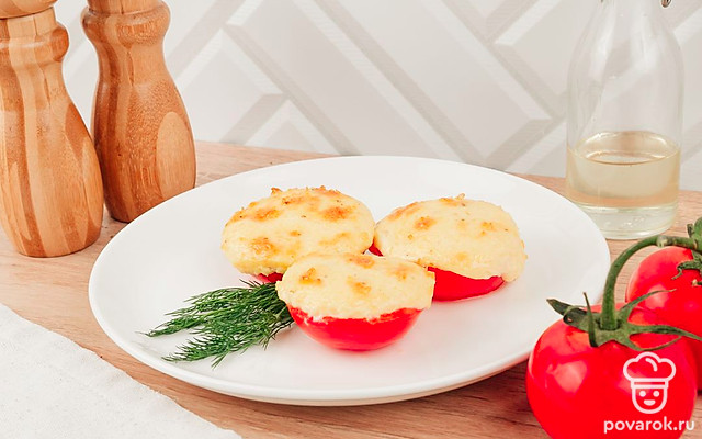 Помидоры с сыром и майонезом — Рецепт с фото