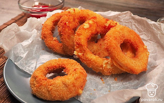 Домашние луковые кольца — Рецепт с фото