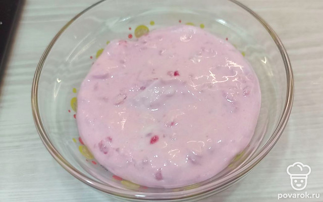 Малиновый крем с творожным сыром — Рецепт с фото