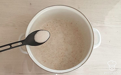 Добавьте сахар.