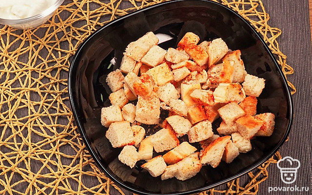 Сухари на сковороде — Рецепт с фото