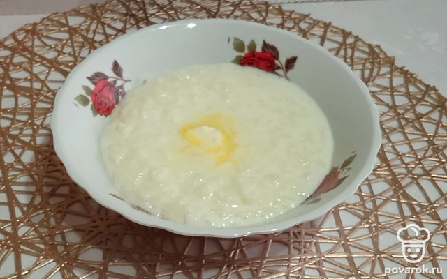 Правильная рисовая каша на молоке — Рецепт с фото