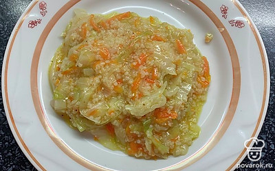 Пшеничная каша с капустой и овощами — Рецепт с фото