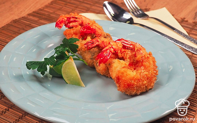 Креветки в сухарях — Рецепт с фото