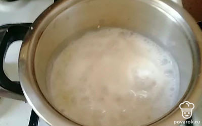 Варим кашу до загустения.