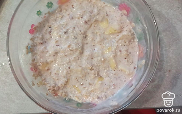 Банановая каша минутка из овсянки с медом, йогуртом и шоколадом — Рецепт с фото