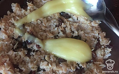 Заливаем мёдом или сиропом и наслаждаемся вкусом.