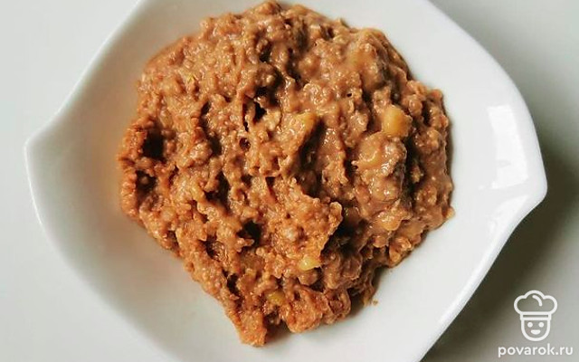 Вкусная каша из овсяных хлопьев с бананом — Рецепт с фото