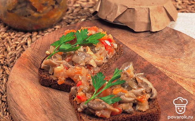 Грибная икра с помидорами — Рецепт с фото