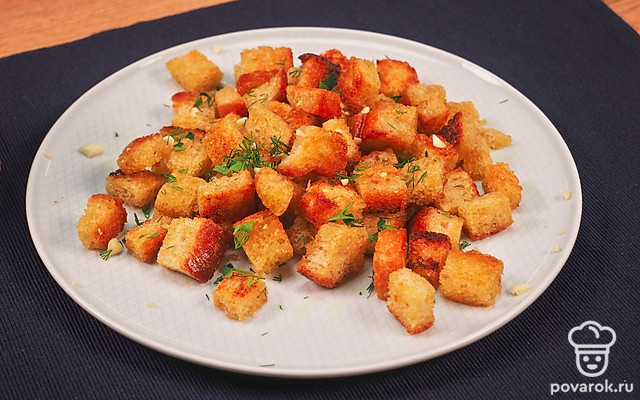 Сухари для салата «Цезарь» — Рецепт с фото