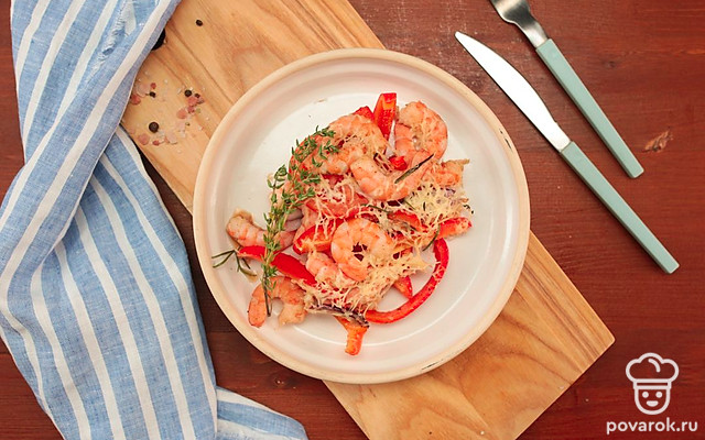 Креветки с сыром — Рецепт с фото