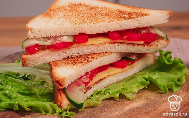 Сэндвич с помидорами — Рецепт с фото