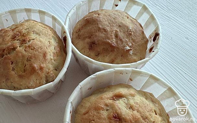 Банановые кексы из пшеничной муки к чаю — Рецепт с фото