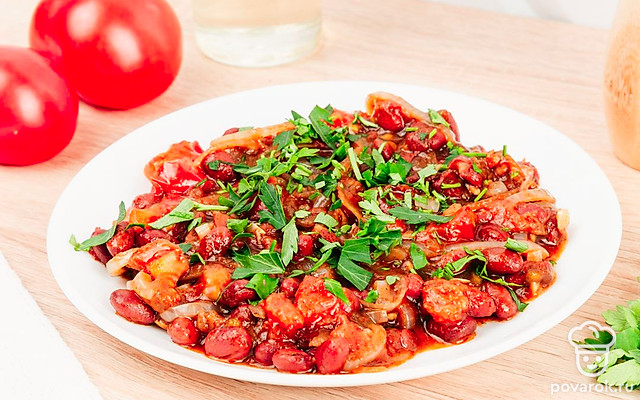 Лобио из консервированной фасоли — Рецепт с фото