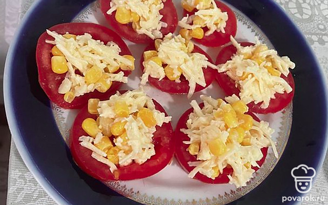 Закуска «Помидорка с горкой» — Рецепт с фото