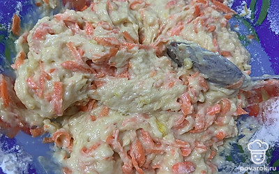 Смешиваем с морковью. 
