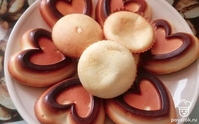 Творожные воздушные кексы — Рецепт с фото