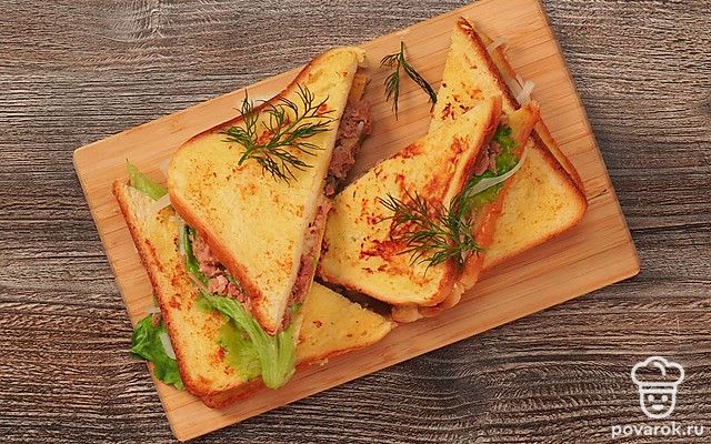 Сэндвич с тунцом — Рецепт с фото