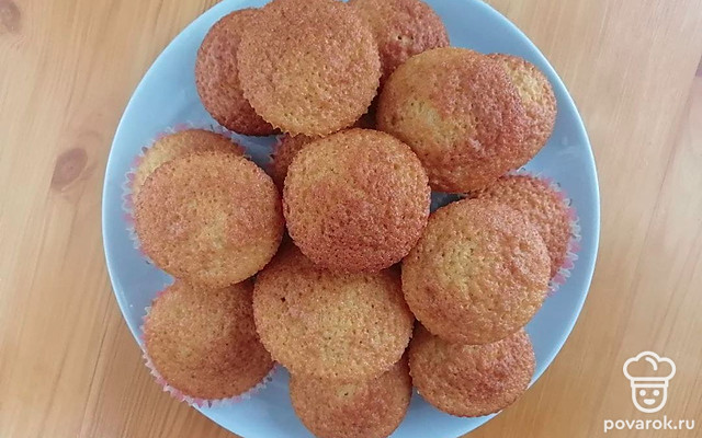 Сладкие лимонные кексы — Рецепт с фото