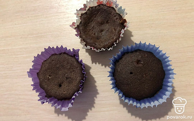 Кексики с какао на кефире — Рецепт с фото