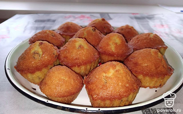 Мамины кексы с изюмом — Рецепт с фото