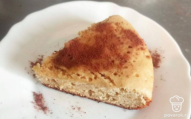 Нежный бисквит с цикорием и сгущенным молоком — Рецепт с фото