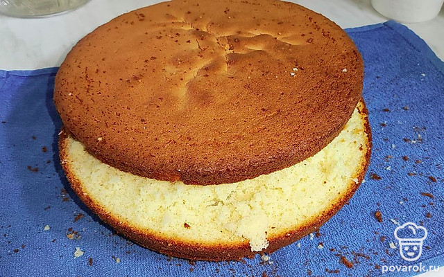 Ванильный бисквит для торта — Рецепт с фото