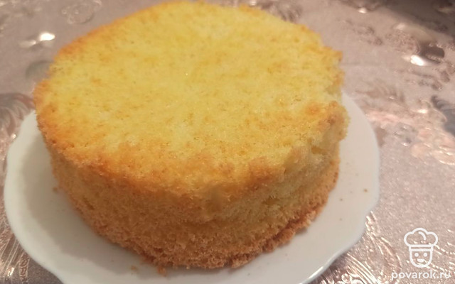 Пышный бисквит из трех ингредиентов — Рецепт с фото