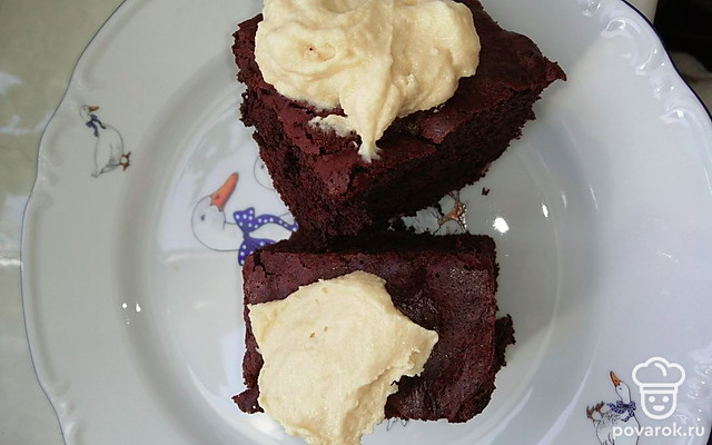 Шоколадный бисквит с кофейным кремом — Рецепт с фото