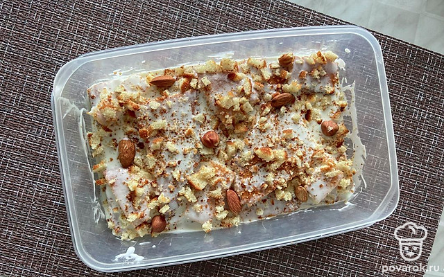 Бисквит из рисовой муки со сметанным кремом — Рецепт с фото