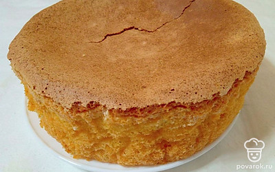 Пышный бисквит с кокосовой стружкой по-домашнему посыпьте сахарной пудрой, украсьте фруктами и подавайте десерт к столу в сочетании со свежезаваренным чаем или кофе.