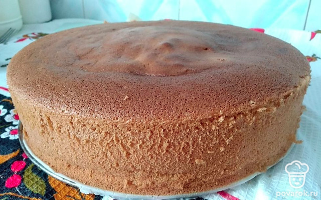 Пышный бисквит — Рецепт с фото