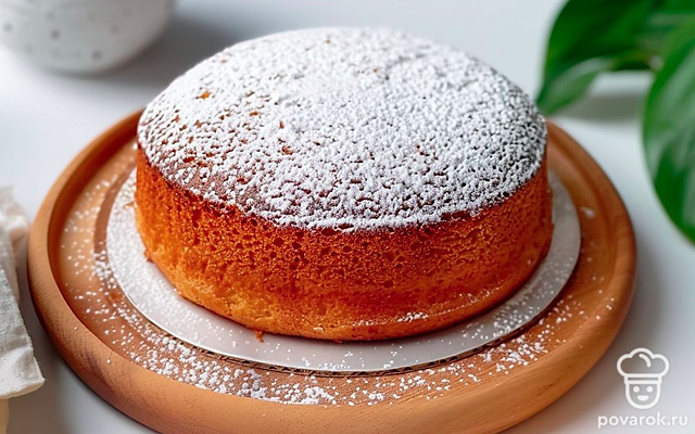 Пористый кукурузный бисквит — Рецепт с фото