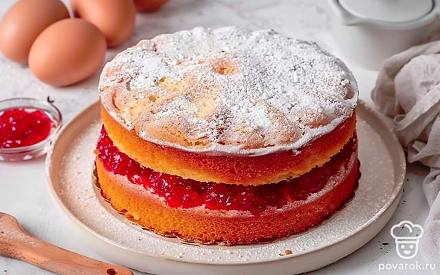 Ароматный кокосовый бисквит — Рецепт с фото