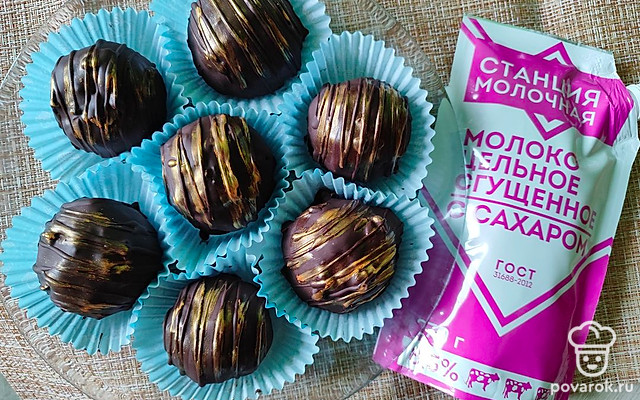 Пирожное «Картошка» с арахисом — Рецепт с фото