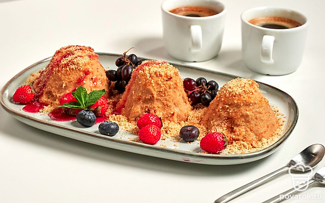 Пирожные «ежики» бисквитные — Рецепт с фото