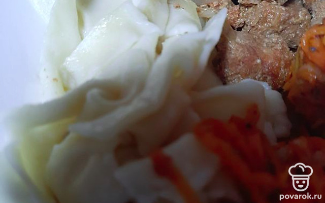 Домашняя лапша на гарнир — Рецепт с фото