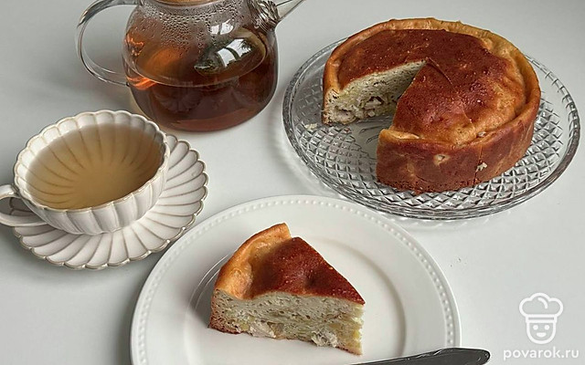 Заливной пирог с курицей и картошкой — Рецепт с фото