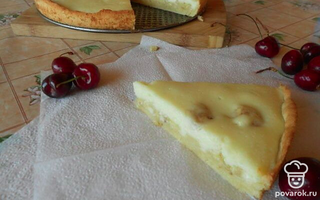 Пирог со сметанной заливкой — Рецепт с фото