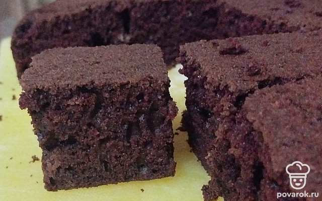 Постный пирог с какао — Рецепт с фото