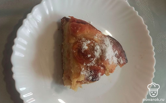 Пирог с абрикосами на сметане — Рецепт с фото