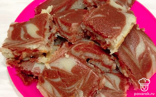 Пирог «Зебра» на кефире — Рецепт с фото