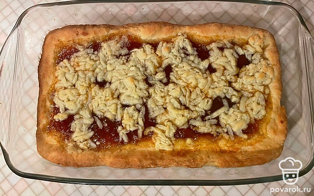 Тертый пирог с абрикосовым джемом — Рецепт с фото