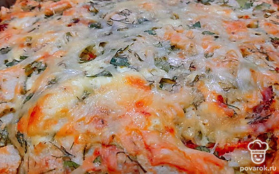 Пирог из лаваша с сыром, творогом и зеленью — Рецепт с фото