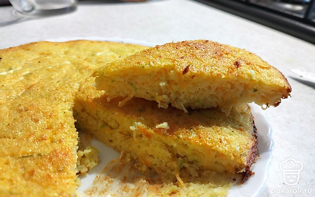 Кабачково-морковный пирог с манной крупой — Рецепт с фото