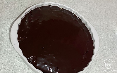 Залейте глазурью остывший пирог. Поставьте в холодильник на 1-2 часа.