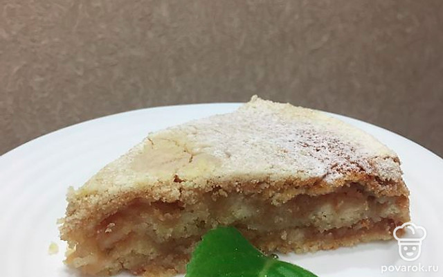 Насыпной пирог с яблоками на сливочном масле — Рецепт с фото